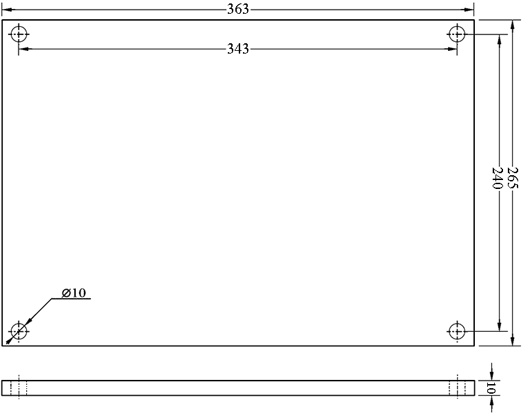 Installation Dimensions of 1204M / 1205M / 1221M Controllers, Model 1221M-6701