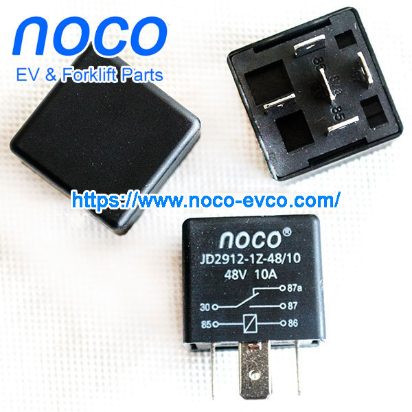 48V 10A Bosch type automotive DC relay JD2912, Continuous Working Current 5A
