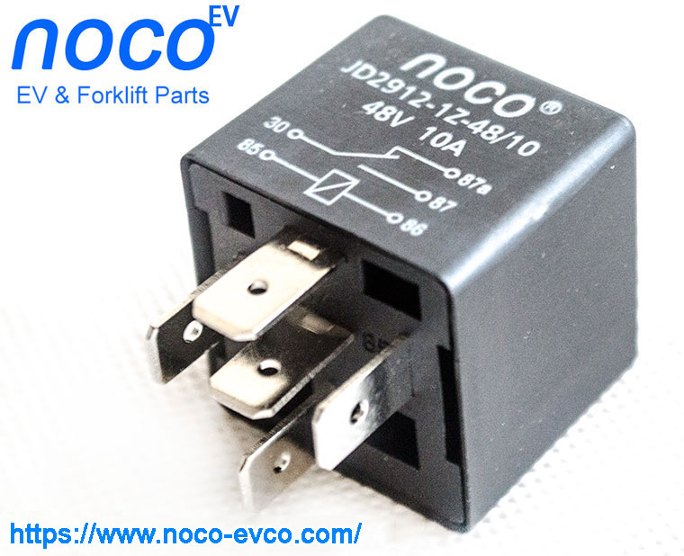 48V 10A Bosch type automotive DC relay JD2912, Continuous Working Current 5A