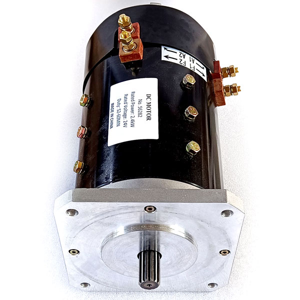 24V / 2.4kW DC SepEx Motor, Shunt Type, Compatible with GE 5BC49JB6002, GENIE Z45 Drive Motor, GENIE Part Number 94197 / 56282