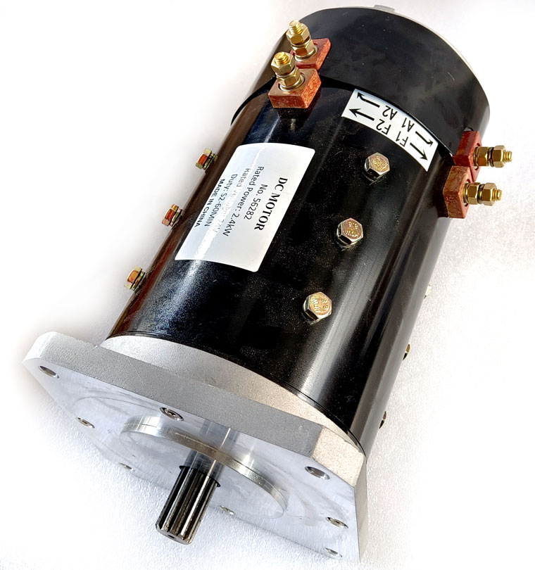 24V / 2.4kW DC SepEx Motor, Shunt Type, Compatible with GE 5BC49JB6002, GENIE Z45 Drive Motor, GENIE Part Number 94197 / 56282
