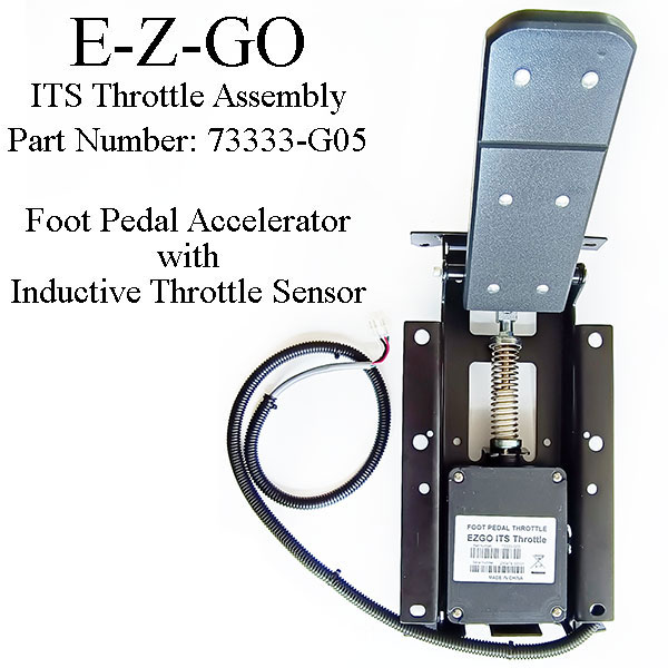 E-Z-GO Part Number 73333-G05, Inductive Throttle Sensor Accelerator Pedal Box Assembly, Golf Cart Foot Pedal Throttle