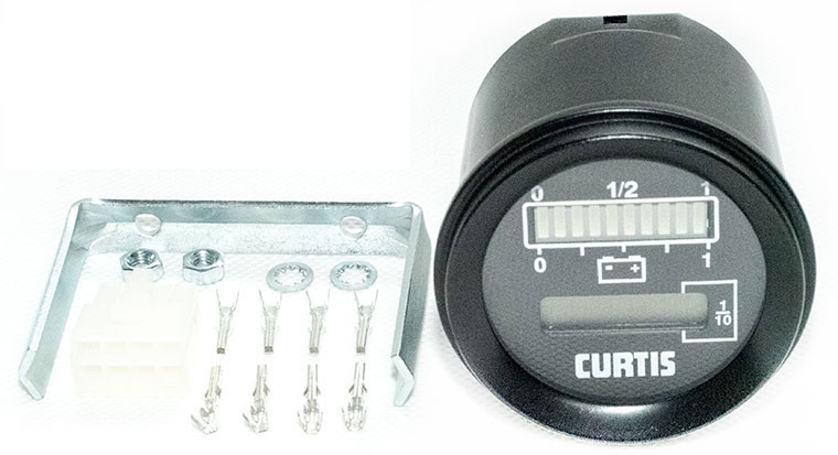 24V / 48V CURTIS 803 Series Compound Gauge of Battery Charge Meter and Hour Meter, 803RB2448BCJ301O