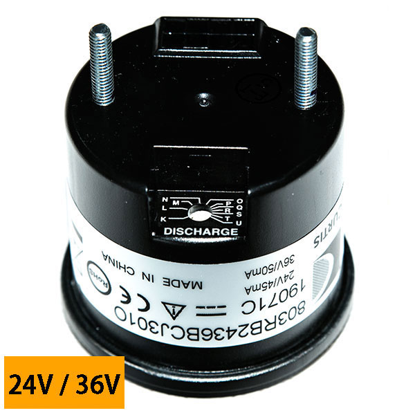 24V / 36V CURTIS 803 Series Compound Gauge of Battery Charge Meter and Hour Meter, 803RB2436BCJ301O