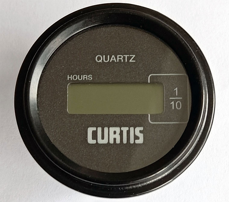 3-Wire Hour Meter, Battery Powered Vehicle / Boat Operating Timer / Counter, 52mm Round Bezel, Compatible with CURTIS 701RN001O1248D