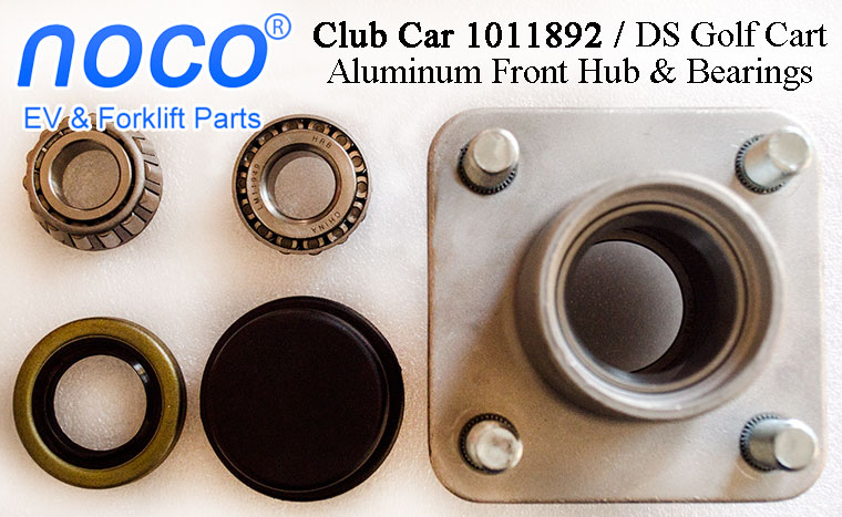 Club Car Part 1011892, Aluminum Front Hub With Bearings,  Fitting 1974 - 2003 DS Golf Carts