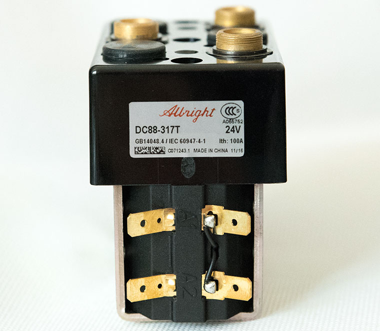 Albright DC Contactor / Solenoid DC88B-317T (Model with Magnetic Blowout), Monoblock Structure With Bracket