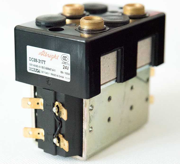Albright DC Contactor / Solenoid DC88B-317T (Model with Magnetic Blowout), Monoblock Structure With Bracket