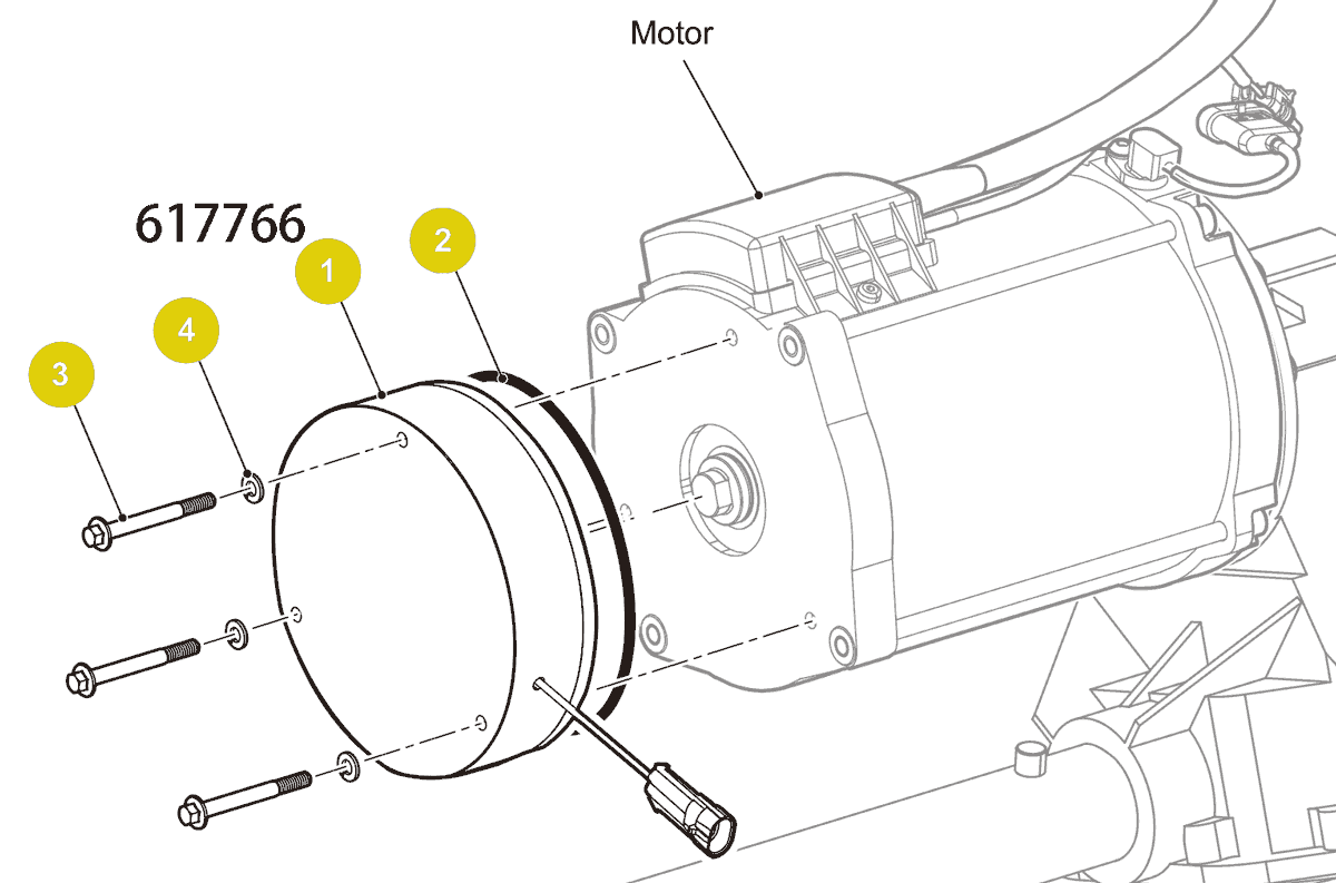 Diagram of EZGO EM Brake 617766