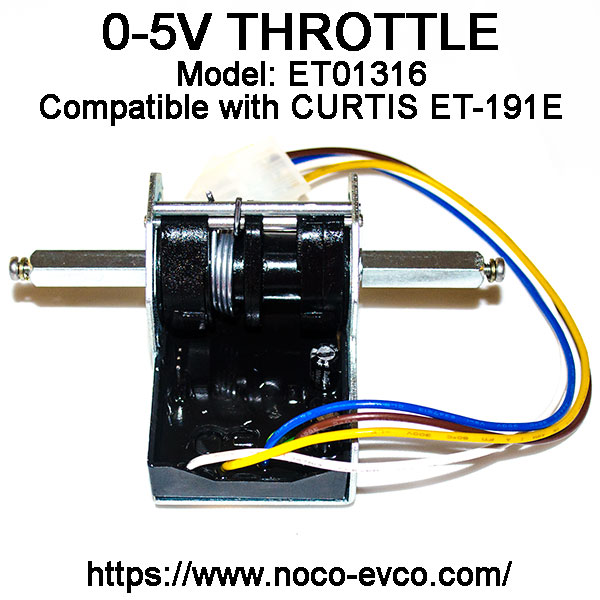 CURTIS ET-191E 0-5V Hall-Effect Throttle, Non-Contact Voltage Throttle With Forward And Reverse Signals
