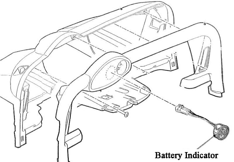 Installation Diagram of EZGO Battery Indication 612314