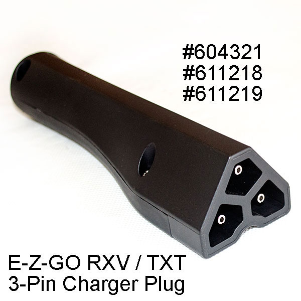 EZGO RXV / TXT 3-Pin Charger Plug 604321 / 611218 / 611219