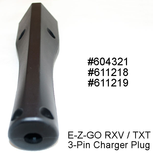 EZGO RXV / TXT 3-Pin Charger Plug 604321 / 611218 / 611219