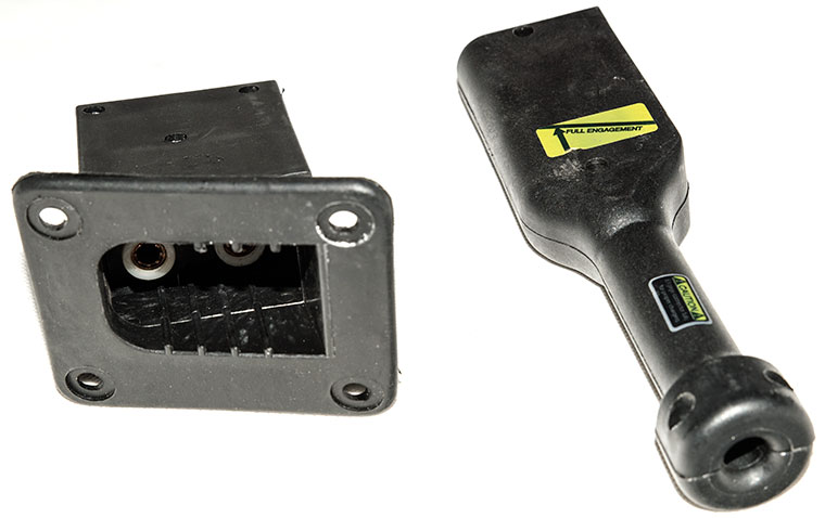 thumbnail image 2 of 10L0L 36V Charger Receptacle With Handle Plug For EZGO TXT & Medalist (1996-2023) | Replaces 73345-G01 2 of 5