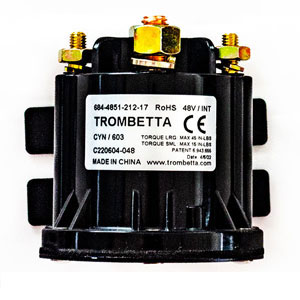 TROMBETTA DC Contactor, 48V, 684-4851-212-17, EZGO TXT 48V Contactor 612711