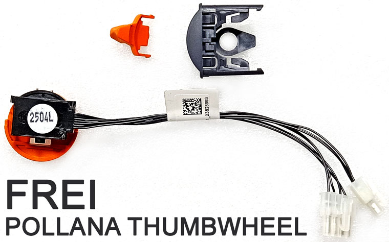 FREI POLLANA Thumbwheel 3023-00098-31 (3205-00323-OV), With Single-Ended Signal Centred, With Raise / Lower Symbo, Proportional Button / Slider / Toggle Switch