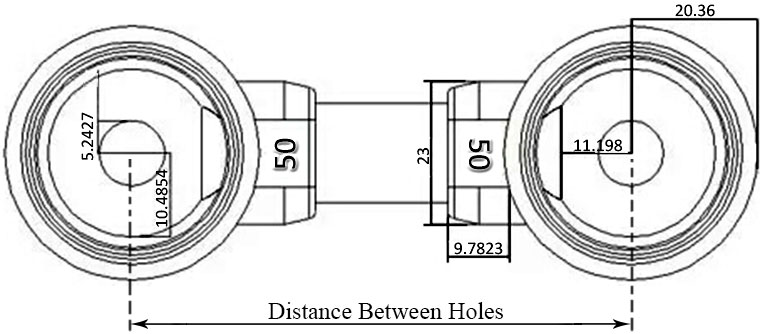 Flexible Battery Cable With Connectors, Dimension Diagram