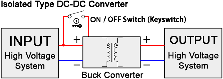Isolated Type DC-DC 48V to 12V Converter Wiring Diagram