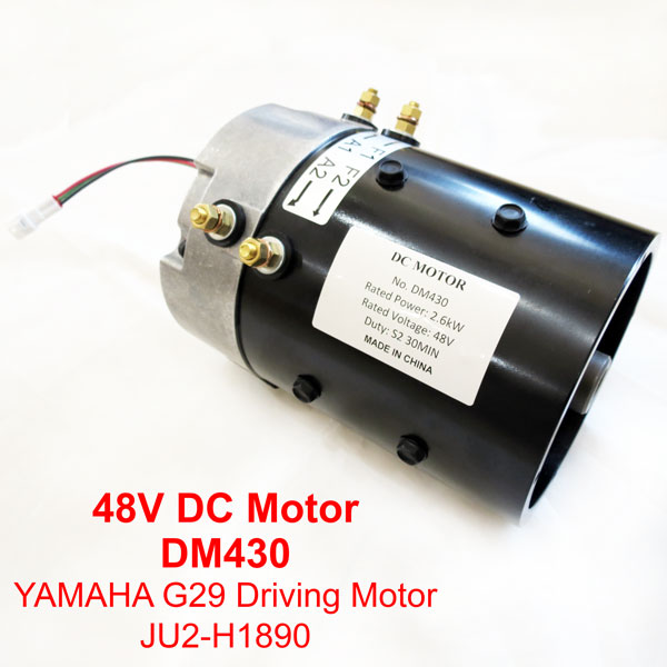 48V 2.6kW YAMAHA G29 / YDRE drive motor JU2-H1890, 48V YAMAHA Golf Cart Utility Vehicle Traction Motor