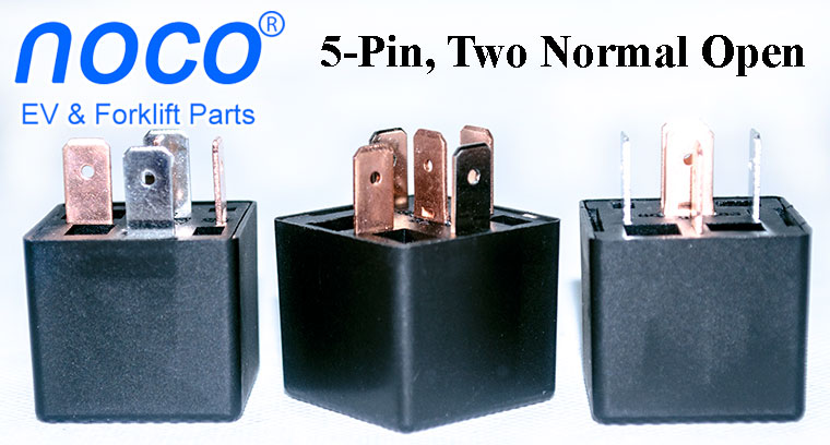 Bosch type Automotive SPDT DC Relay JD2912-2A, 5-Pin / two normal open contacts