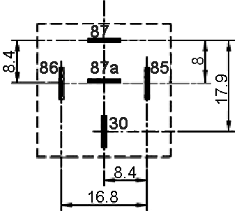 Contacts Layout of DC Relay JD2912-2A