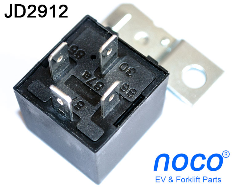 Bosch Type DC Relay JD2912, With Metal Bracket, SPST, With Spade Terminals