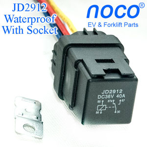 Waterproof Sealed Bosch Type DC Relay JD2912-S, With Installation Bracket and Socket