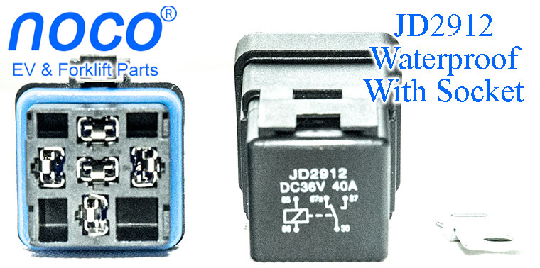 Waterproof JD2912-S DC Relay, With Wired Socket, With Bracket