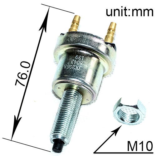 Dimensions of HELI HANGCHA forlift brake light switch JK205A