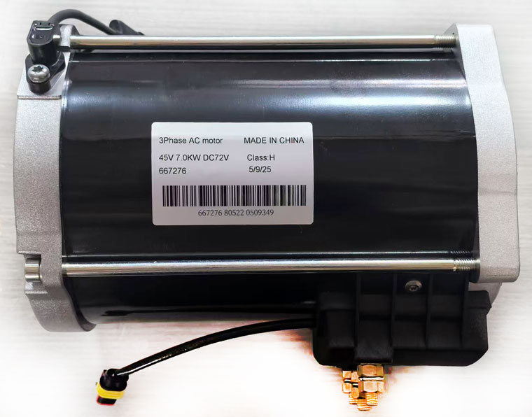 45V / 7.0kW MAHLE Three Phase AC Motor AMT7167, 72V E-Z-GO Golf Cart Utility Vehicle Traction Motor