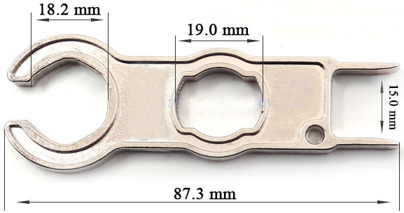 Dimensions of MC4 Connector Spanner