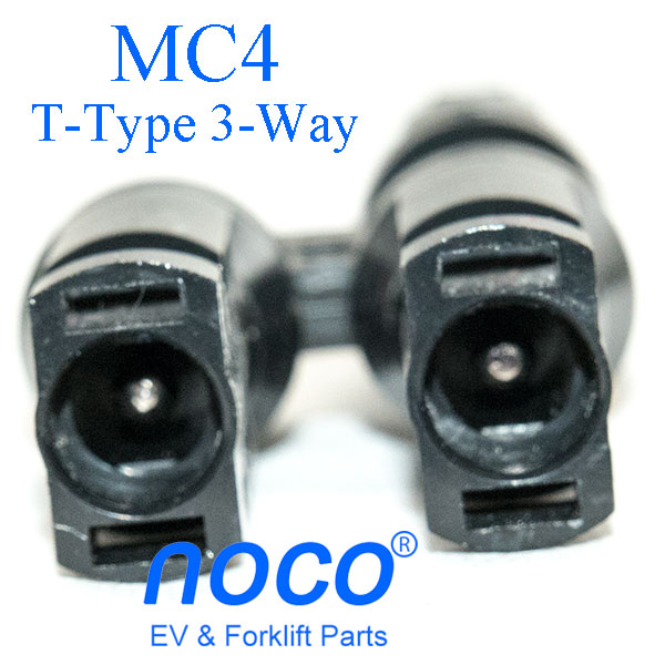 3-Way T-Type Solar Connector, MC4 Compatible, Plug + Socket