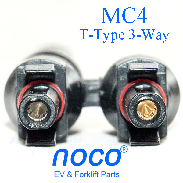 3-Way T-Type Solar Connector, MC4 Compatible, Plug + Socket