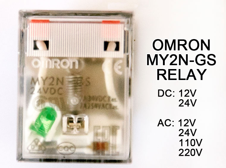 OMRON Relay, Miniature Power Relays, MY2N-GS, With LED