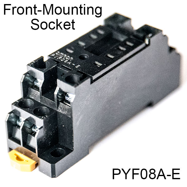 OMRON H7EC Relay Dimensions With Flush Mounting Bracket