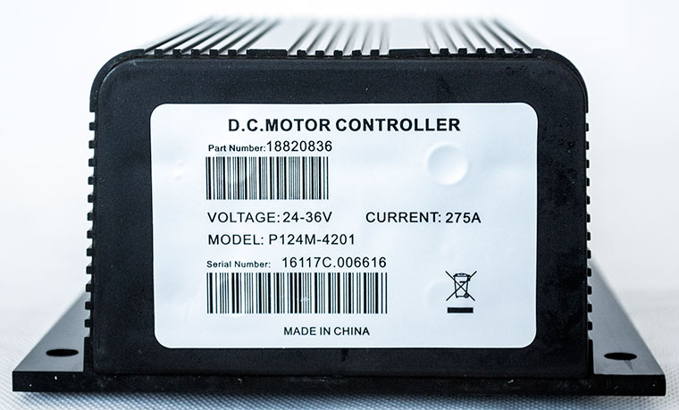 Programmable CURTIS DC Series Motor Speed Controller, PMC Model P124M-4201, 24-36V 275A, 0-5K or 0-5V Electric Throttle