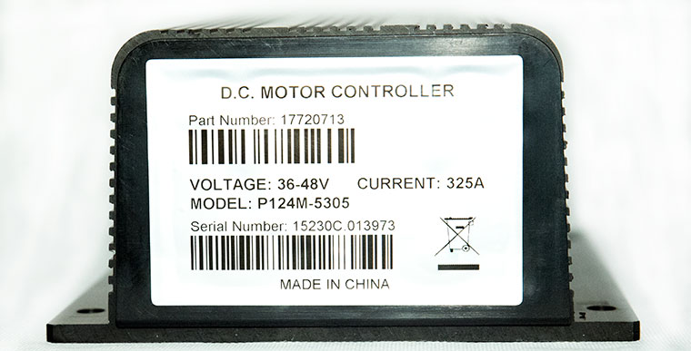 Programmable CURTIS DC Series Motor Speed Controller, PMC Model P124M-5305, 36-48V 325A, 0-5K or 0-5V Electric Throttle