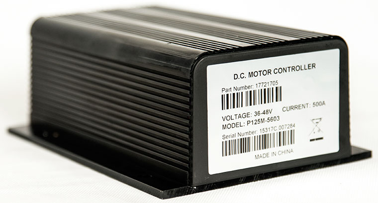 Programmable CURTIS DC Series Motor Speed Controller, PMC Model P125M-5603, 36-48V 500A, 0-5K or 0-5V Electric Throttle