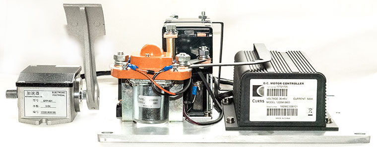 Programmable CURTIS Motor Speed Controller Assemblage, With 2-Wire 0-5K Potentiometer Throttle, Designed For Brush Type Permanent Magnet DC Motor