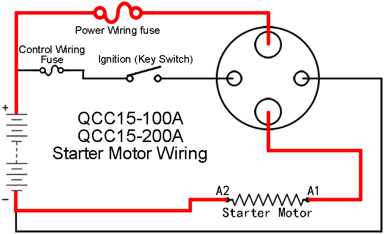 DC Contactor QCC15-100A And QCC15-200A, Engine Starter Motor Solenoid