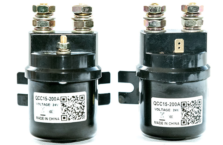 QCC15-200A Starter Solenoid, Bolt Type and Spade Type For Control Coil Terminals