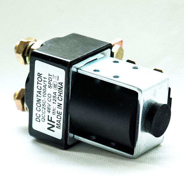 SPSD Normal Open DC Solenoid QCC25C-100A_11/10, Golf Cart Main Contactor, Interrupted Load 100A, Continuous Load 125A