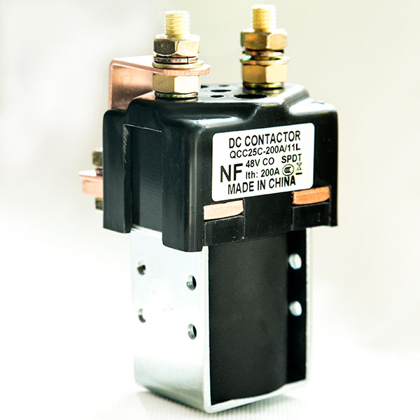 200A SPDT DC Contactor With Long Contact, QCC25C-200A/11L, Closed Contact Chamber