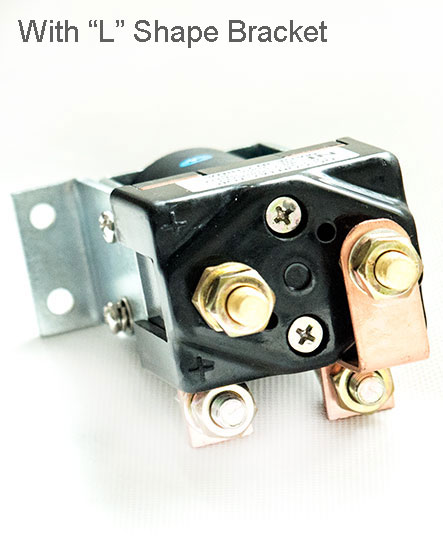 SPDT DC Contactor, Model QCC25C-200A/11L, Closed Contact Chamber, With L Shape Bracket