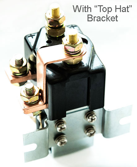 SPDT DC Contactor, Model QCC25C-200A/11L, Closed Contact Chamber, With Top Hat Shape Bracket