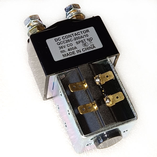 SPSD Normal Open DC Solenoid QCC26C-200A/10, Golf Cart Main Contactor, Interrupted Load 200A, Continuous Load 150A