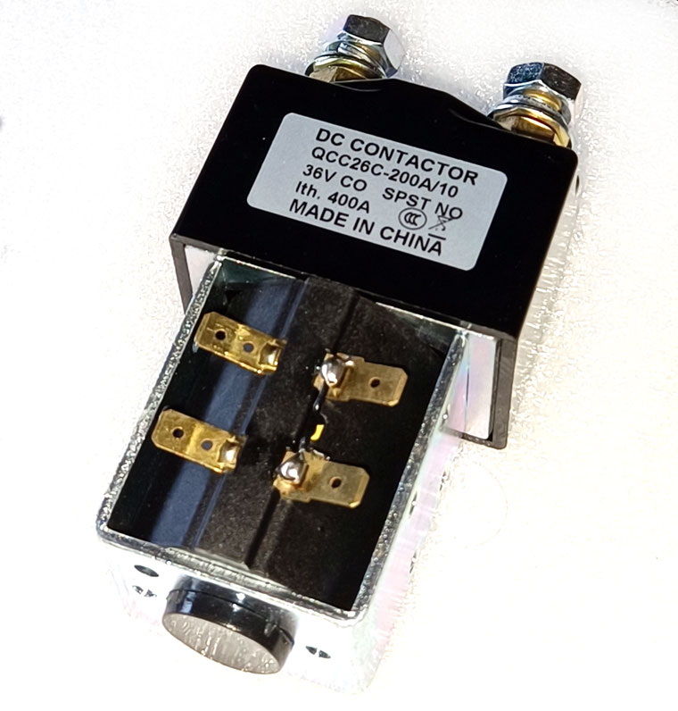 SPSD Normal Open DC Solenoid QCC26C-200A/10, Golf Cart Main Contactor, Interrupted Load 200A, Continuous Load 150A