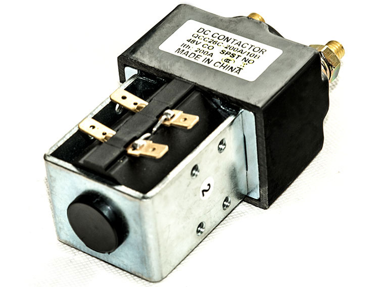 SPSD Normal Open DC Solenoid QCC26C-200A/10, Golf Cart Main Contactor, Interrupted Load 200A, Continuous Load 150A