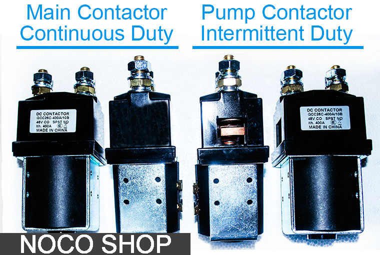 SPSD Normal Open DC Solenoid QCC26C-400A/10, Golf Cart Main Contactor, Interrupted Load 400A, Continuous Load 250A