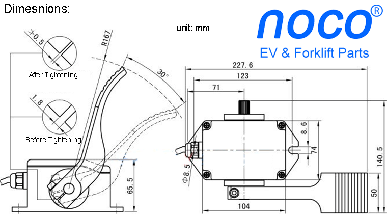 Wiring Diagram of SAYOO Foot Pedal Throttle